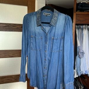 Denim shirt with embellishment size 10